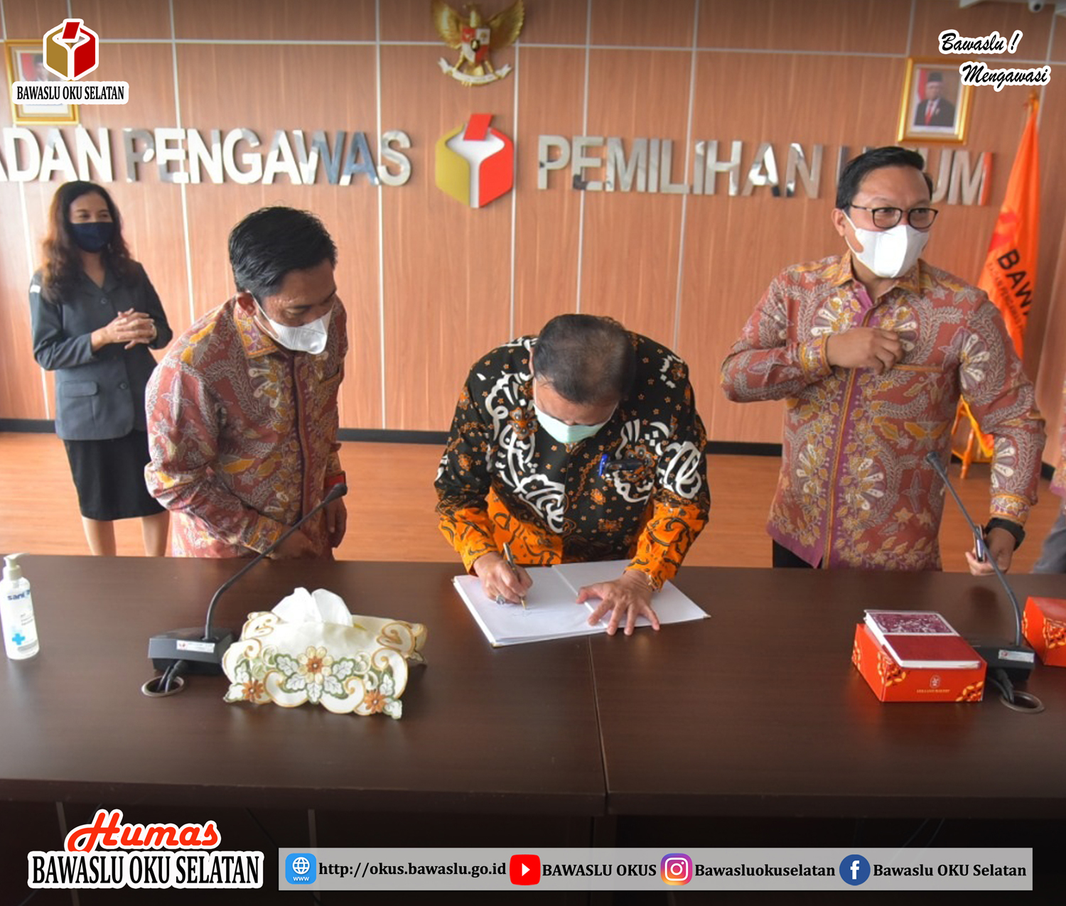 BAWASLU OKU SELATAN SAMPAIKAN LAPORAN AKHIR DIVISI SDM & ORGANISASI KE BAWASLU RI