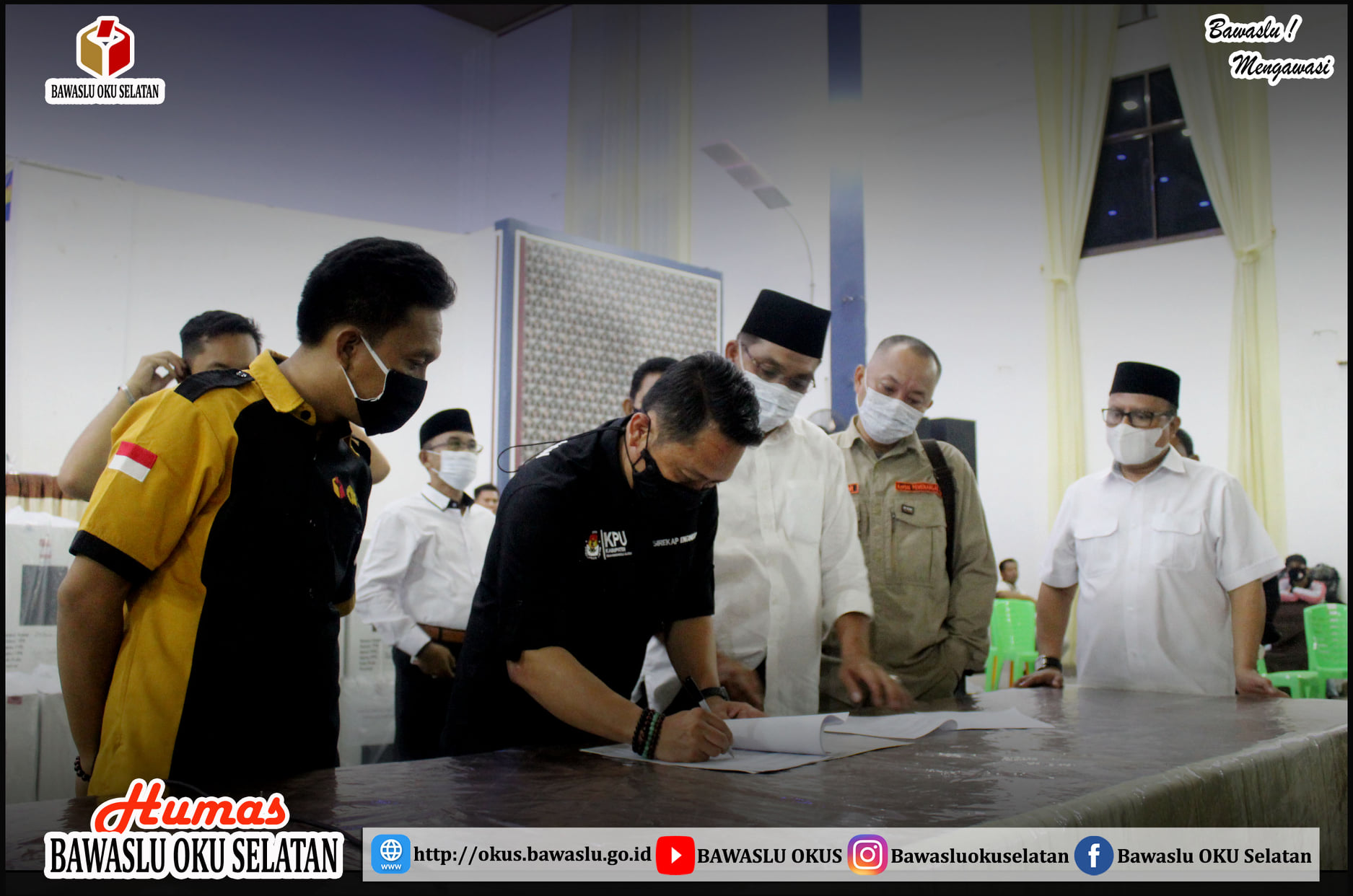 BAWASLU OKU SELATAN HADIR, PADA PLENO REKAPITULASI DAN PENETAPAN HASIL PENGHITUNGAN PEROLEHAN SUARA TINGKAT KABUPATEN 