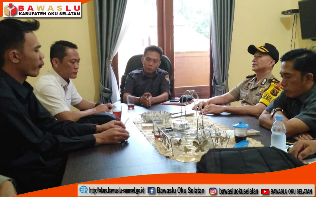 Rapat Koordinasi Bawaslu OKU Selatan, KPU OKU Selatan, dan Polres OKU Selatan terkait Pengawasan Pendistribusian Surat Suara