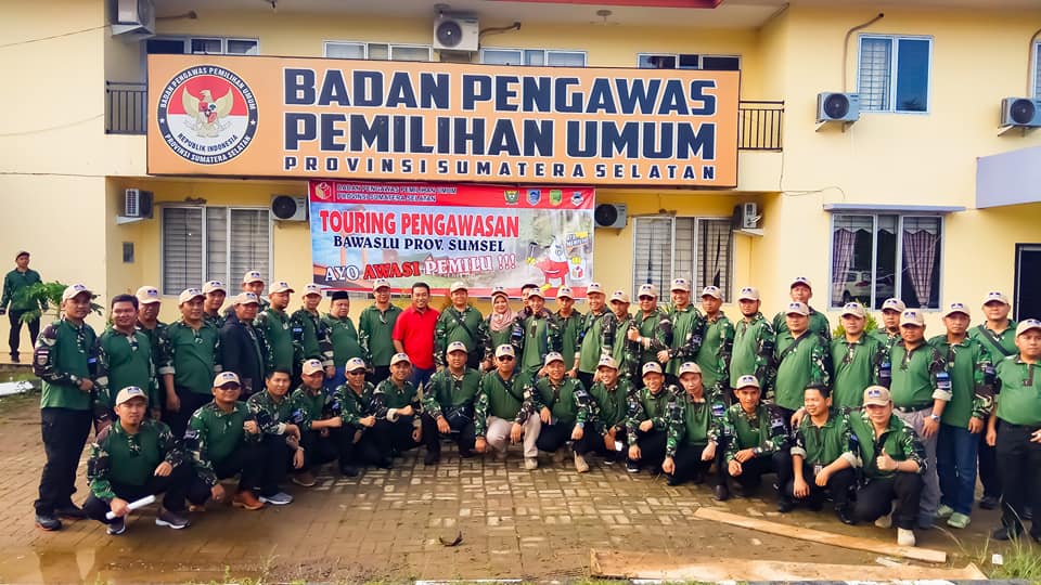 Panwaslu OKU Selatan Mengikuti Touring Pengawasan Partisipatif BAWASLU