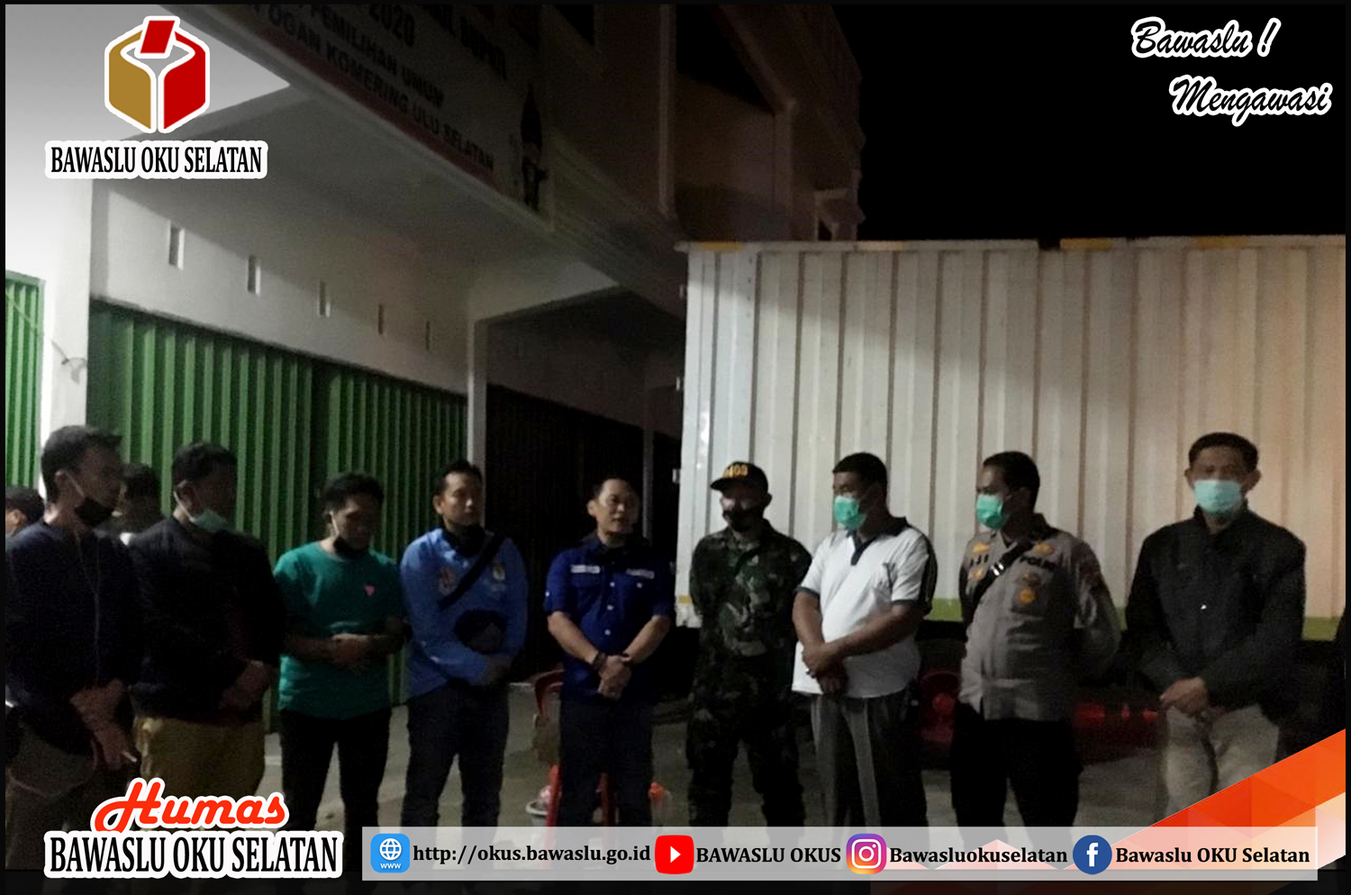 LOGISTIK SURAT SUARA TIBA DI GUDANG KPU OKU SELATAN TEPAT PUKUL 20.30 WIB