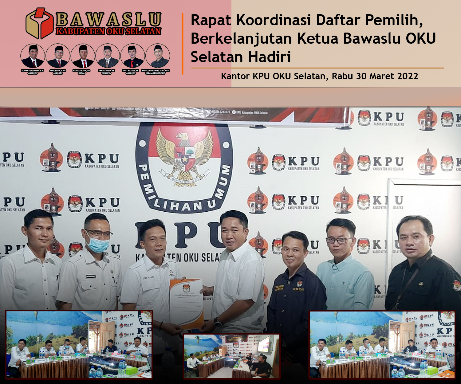 Rapat Koordinasi Daftar Pemilih Berkelanjutan (DPB) Periode Januari s/d Maret 2022 