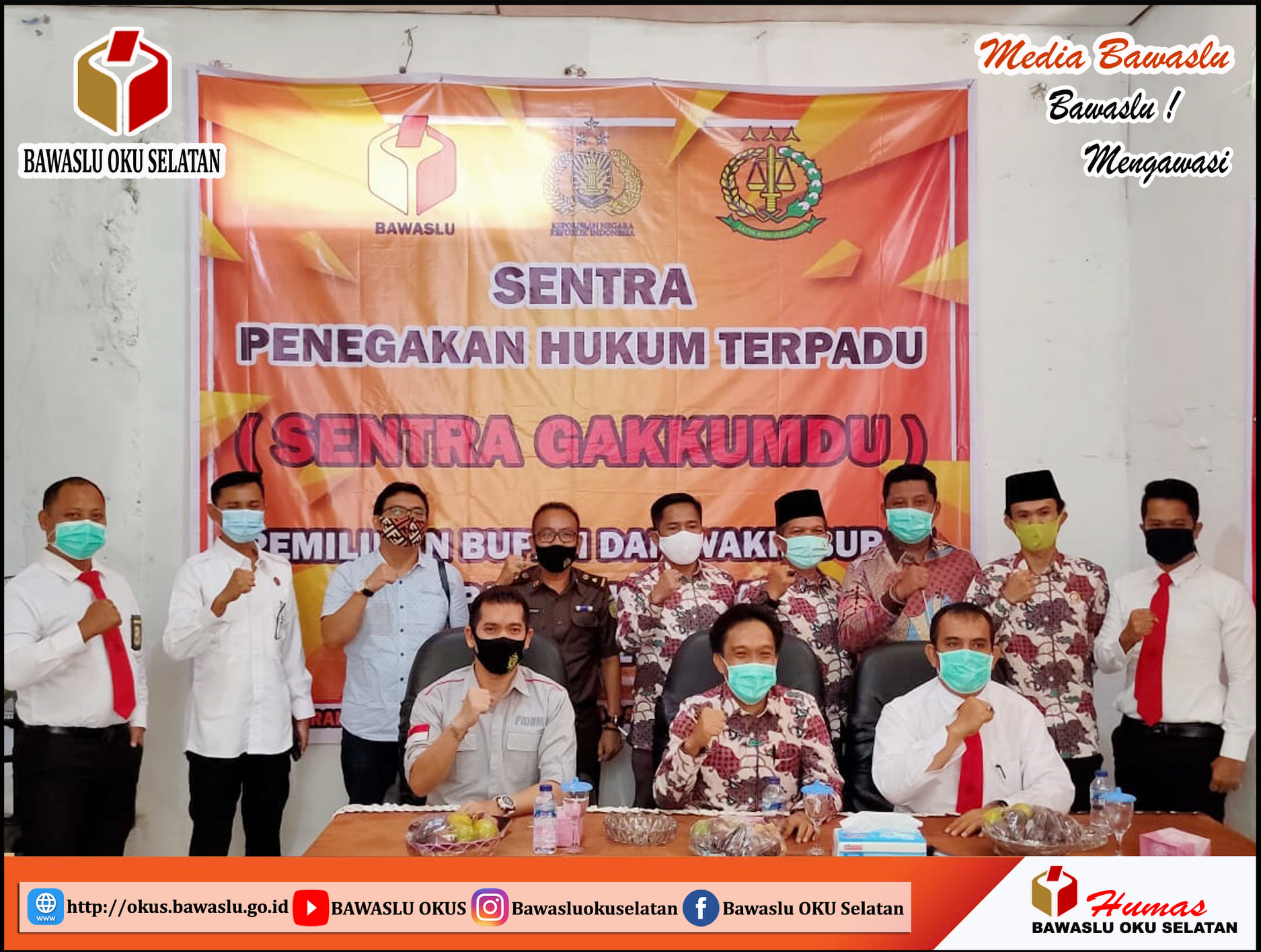 Rapat Koordinasi Sentra Gakkumdu Kabupaten OKU Selatan dalam rangka Pemilihan Kepala Daerah Bupati dan Wakil Bupati Tahun 2020