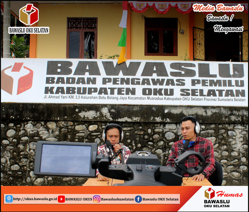 KETUA BAWASLU OKU SELATAN SEBAGAI NARASUMBER  TRIBUN SUMSEL DALAM RANGKA PODCAST SERIES ROADSHOW PILKADA HEBAT