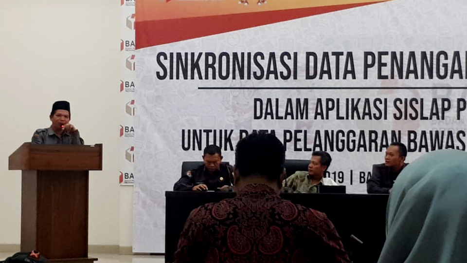 BAWASLU OKU SELATAN HADIRI SINKRONISASI DATA PELANGGARAN PEMILU 2019 DI PALEMBANG