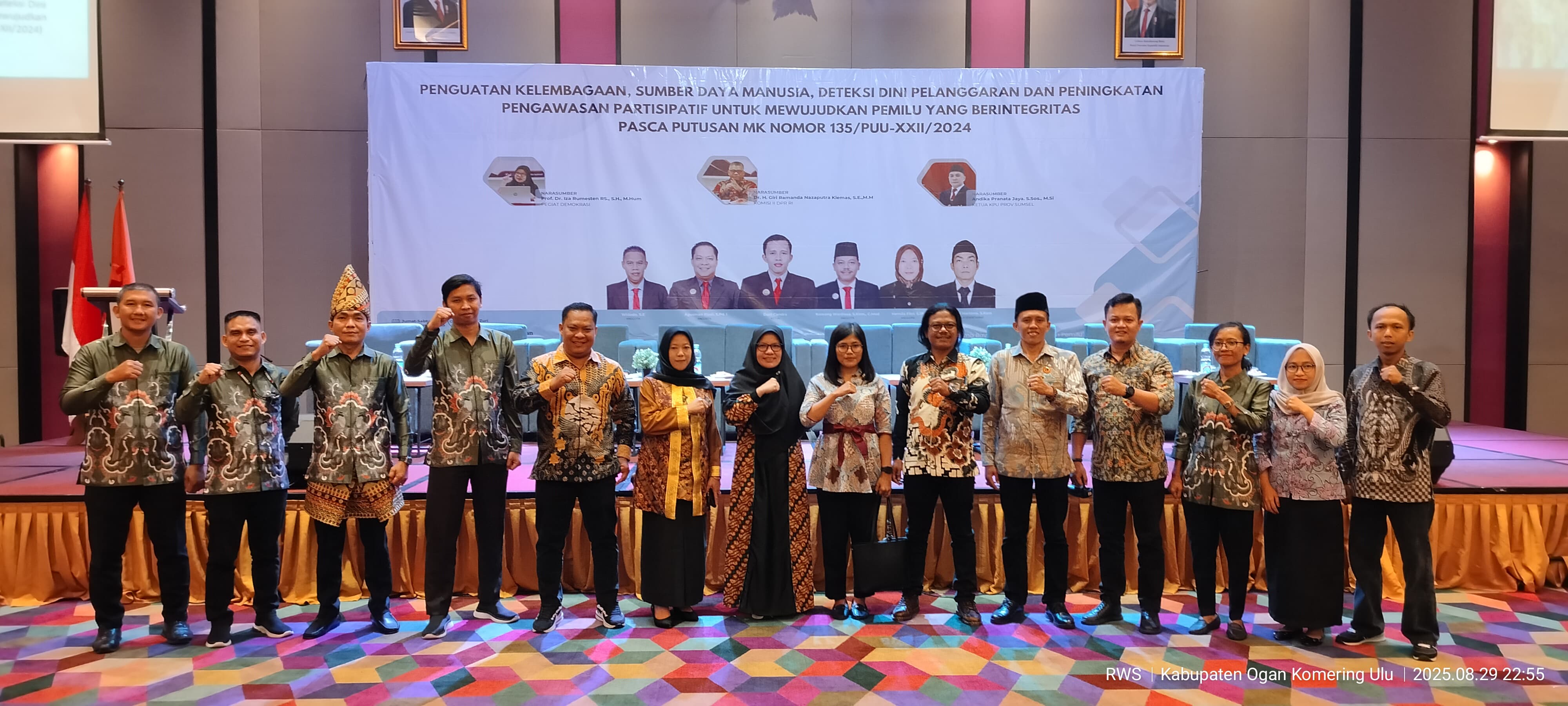 Badan Pengawasan Pemilihan Umum (BAWASLU) Kabupaten Ogan Komering Ulu Selatan melaksanakan Kegiatan Penguatan Kelembagaan, Sumber Daya Manusia, Deteksi Dini Pelanggaran dan Peningkatan Pengawasan Partisipatif Untuk Mewujudkan Pemilu yang Berintegritas (Pasca Putusan MK Nomor 135/PUU-XXII/2024)