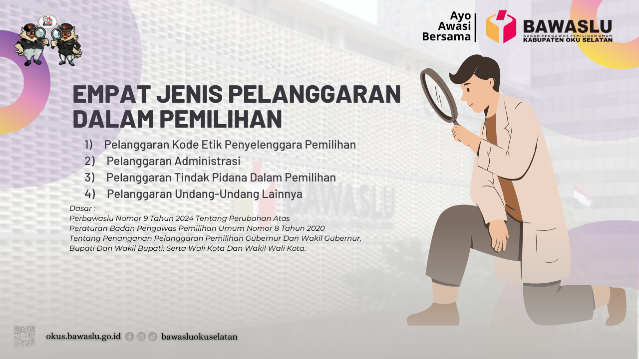 Ilustrasi Empat Jenis Pelanggaran Dalam Pemilihan