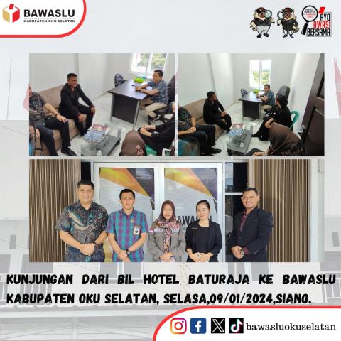 diruangan Ketua Bawaslu bersama manjemen BIL Hotel