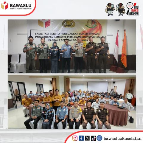 Foto bersama, Kapolres, Kejari dan Panwascam se-Kabuapten OKU Selatan