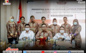 RAPAT KERJA PRESENTASI DAN PENYAMPAIAN LAPORAN PENGAWASAN DIVISI SDM ORGANISASI BAWASLU KAB/KOTA PENYELENGGARA PILKADA 2020 DI PROVINSI SUMSEL