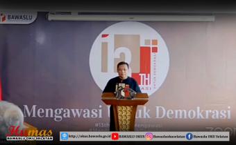 BAWASLU OKU SELATAN HADIRI PERINGATAN HUT BAWASLU RI KE- 13 SECARA VIRTUAL