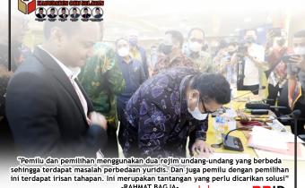 Bawaslu Beberkan Sejumlah Program Strategis dengan Pelibatan Teknologi Informasi, saat Raker Bersama DPD 