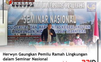 Herwyn Gaungkan Pemilu Ramah Lingkungan dalam Seminar Nasional