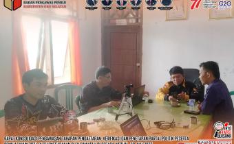 RAPAT KONSOLIDASI PENGAWASAN TAHAPAN PENDAFTARAN, VERIFIKASI DAN PENETAPAN PARTAI POLITIK PESERTA PEMILU TAHUN 2024 