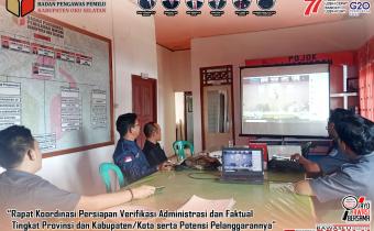 Rapat Koordinasi Persiapan Verifikasi Administrasi dan Faktual Tingkat Provinsi dan Kabupaten/Kota serta Potensi Pelanggarannya