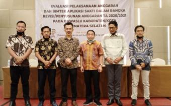 EVALUASI PELAKSANAAN ANGGARAN DAN BIMTEK APLIKASI DALAM RANGKA REVISI /PENYUSUNAN  ANGGARAN TA 2020/2021 PADA BAWASLU KABUPATEN /KOTA SUMATERA SELATAN 