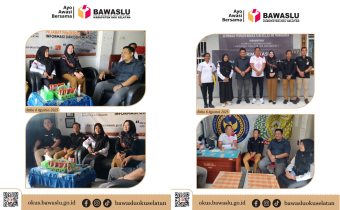 Rombongan Bawaslu OKU Selatan dan  KPU OKU Selatan melakukan koordinasi data pemilih di Kantor Lapas Kelas II B Muaradua, Kabupaten OKU Selatan.