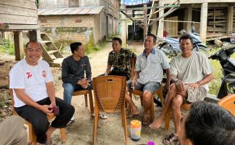 Konsolidasi Ketua Bawaslu OKU Selatan di Desa Tanjung Sari Simpang